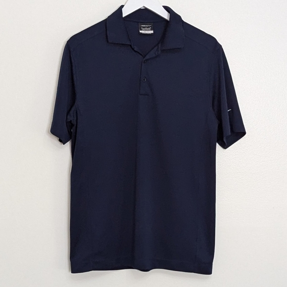 Nike Golf Polo Men's Blue Medium Short Sleeve Dri Fit - Picture 3 of 8